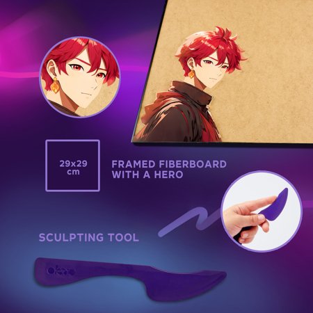 OKTO MANGA 3D Kūrybinis rinkinys Fire 30x40 cm, 20039 