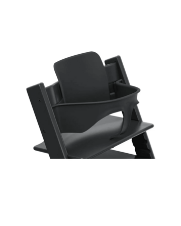 STOKKE maitinimo kėdutė su buomeliu ir paminkštinimu TRIPP TRAPP, black, nordic grey, 685000 