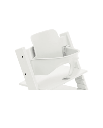 STOKKE maitinimo kėdutė su buomeliu ir naujagimio gultuku TRIPP TRAPP, white, grey NBS, 685900 