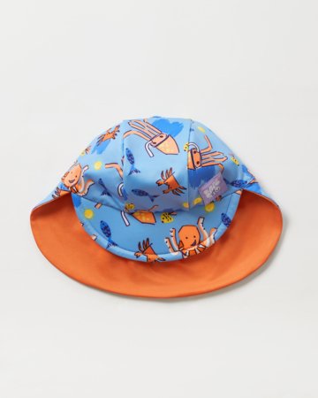 BAMBINO MIO dvipusė paplūdimio kepurė nuo saulės 1-3 m., wave patrol, SWHAT1-3YWAV 