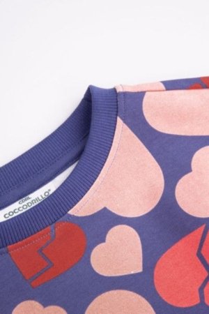 COCCODRILLO džemperis HEARTS GIRL KIDS, multicoloured, ZC4132101HGK-022-122, 122 cm 