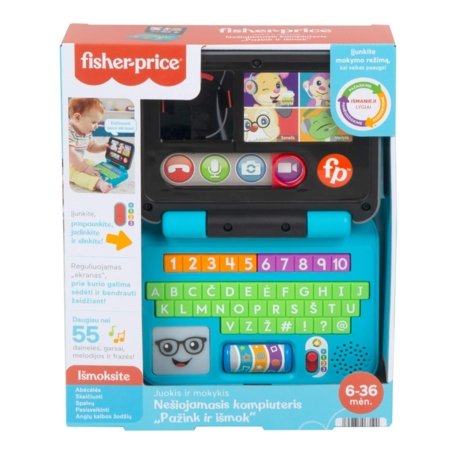 FISHER PRICE Nešiojamasis kompiuteris Pažink ir išmok LT, HHH04 HHH04