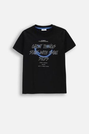 COCCODRILLO marškinėliai trumpomis rankovėmis, juodi, WC6143203RBJ-021-128, 128 cm 