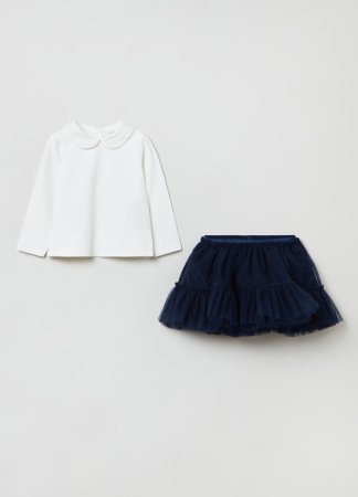 OVS GIRL9-36M SETS 2H 12-18 WHITE/BLUE 001921351 