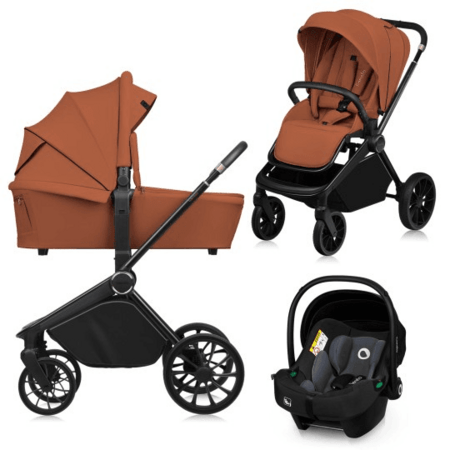 LIONELO universalus vežimėlis MIKA PLUS 3in1, Brown rust, LO-MIKA PLUS 3IN1 