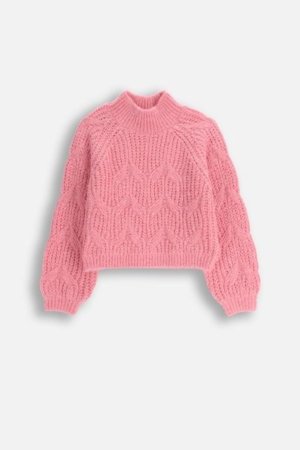 COCCODRILLO megztinis CRAFT PUNK GIRL JUNIOR, rožinis, ZC5172501CGJ-007-128, 128 cm 