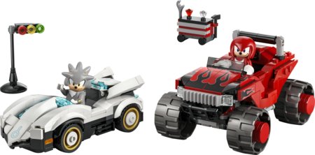 77118 LEGO® Sonic the Hedgehog™ Silver automobilis prieš Knuckles sunkvežimį monstrą 