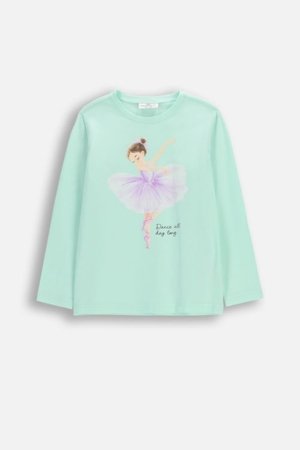 COCCODRILLO marškinėliai ilgomis rankovėmis, mint, cm 