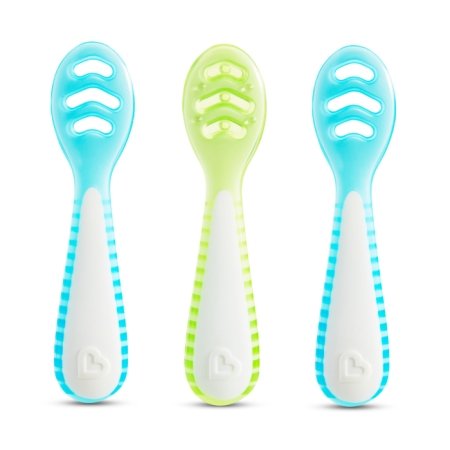 MUNCHKIN šaukšteliai, 3 vnt., Gentle Dip, Blue-Green, 4 mėn.+, 90262P 