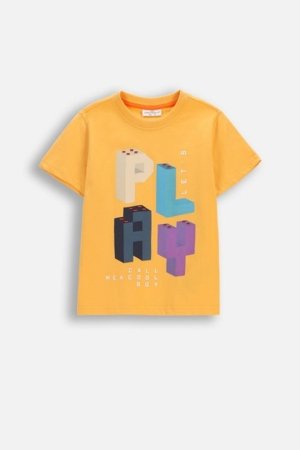 COCCODRILLO marškinėliai trumpomis rankovėmis, oranžiniai, WC6143203MBK-006-122, 122 cm 