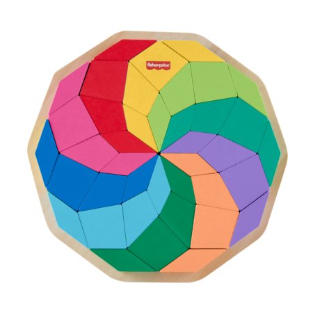 FISHER-PRICE Wood medinė dėlionė mandala, HXT94 