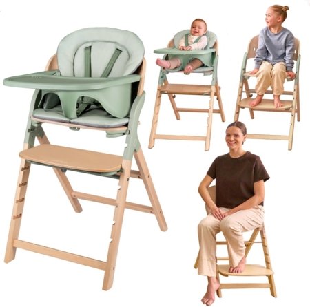 LIONELO maitinimo kėdutė MEGAN, Green wood 