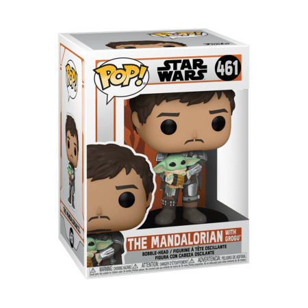 FUNKO POP! vinilinė figūrėlė: Star Wars: Mandalorian - Mando Holding Child, 54525 