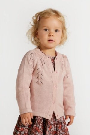 COCCODRILLO megztinis CUTE GIRL NEWBORN, powder pink, ZC4172201CGN-033-086, 86 cm 
