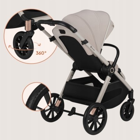 LIONELO universalus vežimėlis LAYLA 2in1, Beige sand, LO-LAYLA 2IN1 