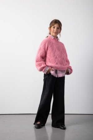 COCCODRILLO megztinis CRAFT PUNK GIRL JUNIOR, rožinis, ZC5172501CGJ-007-128, 128 cm 