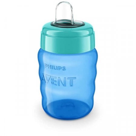 PHILIPS AVENT gertuvė su silikoniniu snapeliu be rankenėlės, blue/green, 9 m+, 260 ml, SCF553/05 1/335