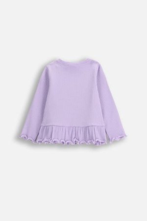 COCCODRILLO marškinėliai HAPPY PUPPY GIRL NEWBORN, violetiniai, ZC5143103HGN-016-086, 86 cm 