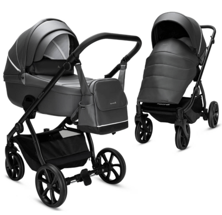 NOORDI universalus vežimėlis FJORDI V2 Shadow Grey leather, 2in1, 1642819 