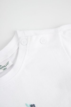 COCCODRILLO marškinėliai trumpomis rankovėmis, balti, dydis 