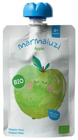 MARMALUZI ekologiška obuolių tyrė, 4 mėn.+ 90g 4779031614246