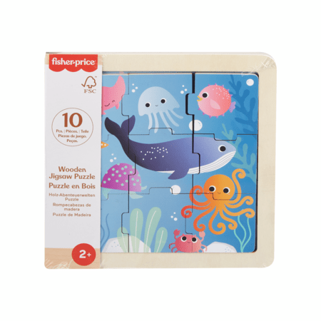 FISHER-PRICE Wood medinė dėlionė asort., HXV15 