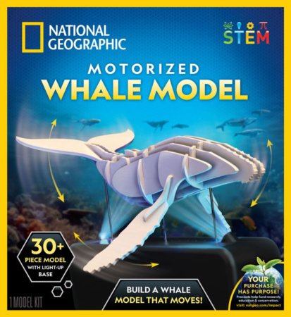 NATIONAL GEOGRAPHIC interaktyvi 3D dėlionė Motorized Whale Model, RTMPZWHALE