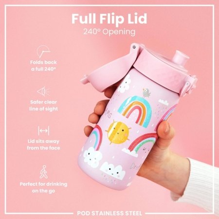 ION8 nerūdijančio plieno gertuvė, Rainbows, 400 ml. ,I8SS400PPRAINB 