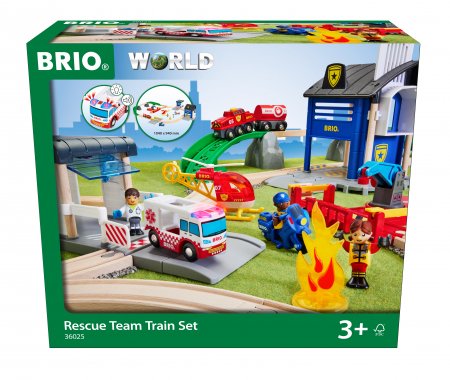 BRIO traukinio bėgių rinkinys Rescue Team, 36025 36025