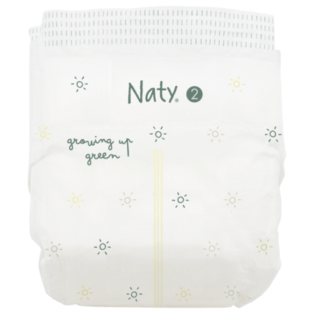 NATY sauskelnės BioEmbrace, 2 dydis, 3-6 kg., 33 vnt., 8000208 