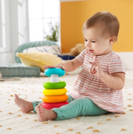 FISHER PRICE bokštelis Supk ir statyk eko pakuotėje, GRF09 GRF09