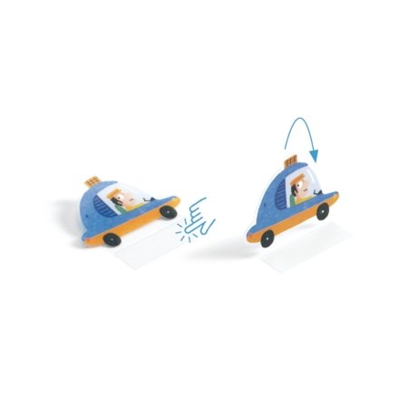 DJECO kūrybinis rinkinys Lift-up Stickers - Vechicles, DJ00043 