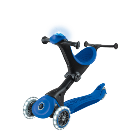 GLOBBER paspirtukas Go Up Deluxe Lights, tamsiai mėlynas, 748-600 