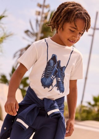 MAYORAL marškinėliai trumpomis rankovėmis, cream, 3.075-74, 128  cm 