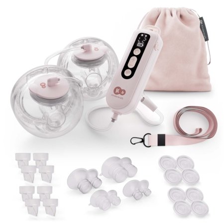 KINDERKRAFT dvigubas nešiojamas elektrinis pientraukis GENTLEFLOW, pink, KEGEFL00PNK0000 