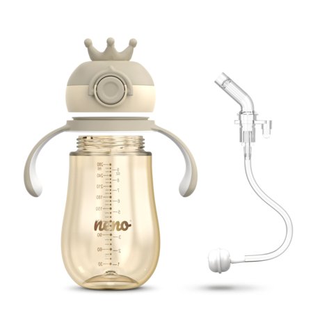 NENO gertuvė su šiaudeliu, cream, 280 ml, NEN-BAB-BT005    