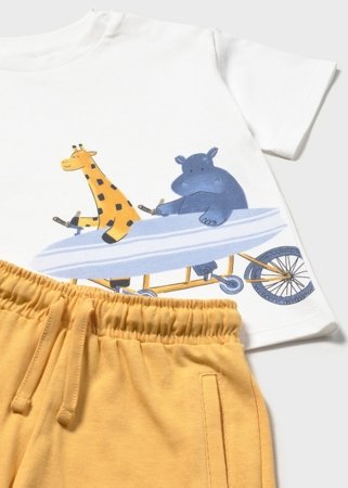 MAYORAL marškinėliai trumpomis rankovėmis ir šortai, peach, 1.670-44, 80  cm 