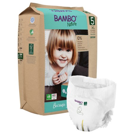 BAMBO sauskelnės-kelnaitės NATURE popierinėje pakuotėje, 5 dydis, 12-18 kg, 19 vnt., BAMB0166 