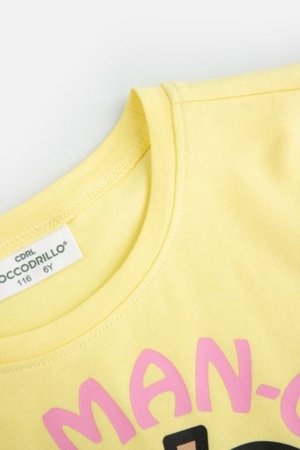COCCODRILLO marškinėliai trumpomis rankovėmis EVERYDAY GIRL B, žali, WC5143204VGB-030-122, 122 cm 