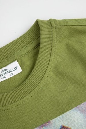COCCODRILLO marškinėliai EVERYDAY BOY A, žali, ZC5143209VBA-012-110, 110 cm 