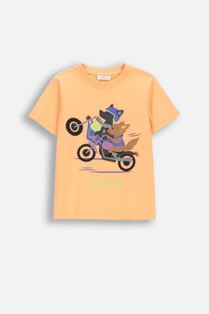 COCCODRILLO marškinėliai trumpomis rankovėmis, oranžiniai, WC6143202HBK-005-116, 116 dydis 
