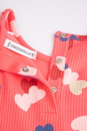 COCCODRILLO suknelė HEARTS GIRL KIDS, rožinė, ZC4129103HGK-007-122, 122 cm 