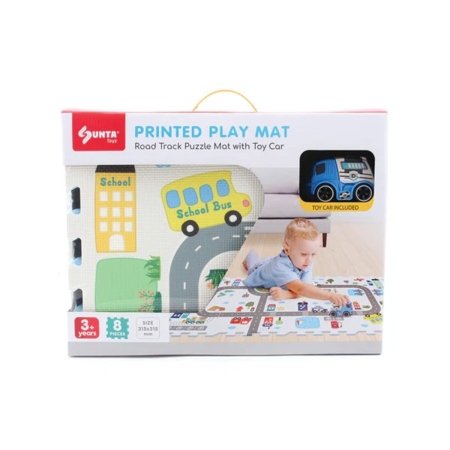 SUNTA vaikiškas dėlionės kilimėlis su automobiliais, 8 dalių, 3406V 