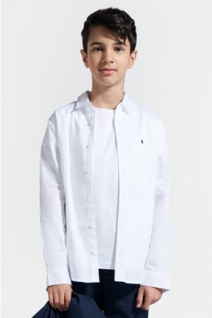 COCCODRILLO marškiniai ilgomis rankovėmis ELEGANT JUNIOR BOY, balti, WC4136102EJB-001-164, 164 cm 
