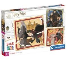 CLEMENTONI dėlionė Square Harry Potter, 3x48 det., 25312 