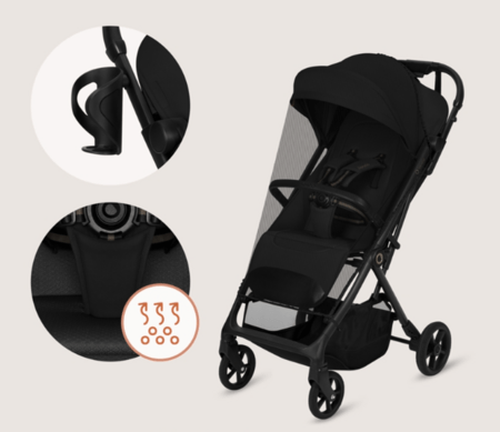 LIONELO sportinis vežimėlis TANSI, Black onyx, LO-TANSI 