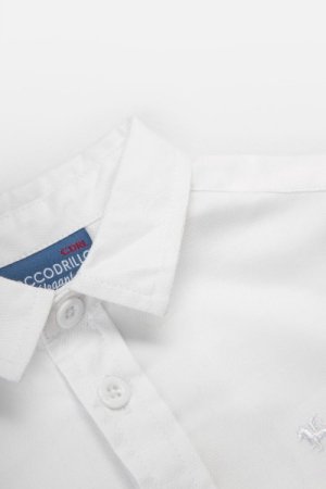 COCCODRILLO marškiniai ilgomis rankovėmis ELEGANT BABY BOY, balti, ZC3136102EBB-001-098, 98cm 