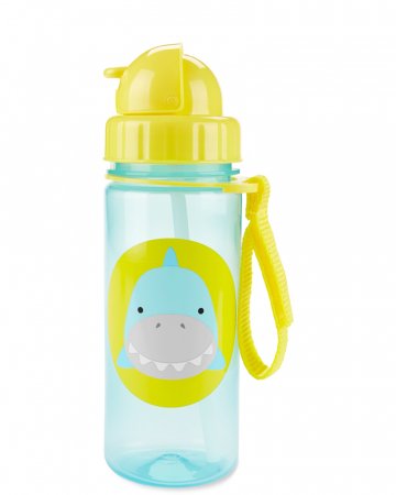 SKIP HOP gertuvė su šiaudeliu ZOO 13-oz, 12m+, 384,5ml, shark, 9N567710 9N567710