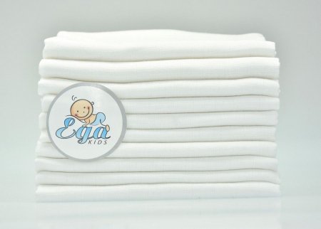 EGAKIDS vystyklas muslininis, 0m+, 80/80, 1 vnt., white, CH-250 CH-250