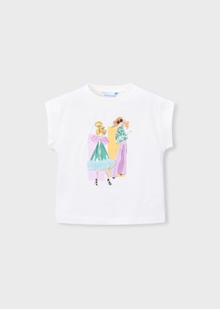 MAYORAL marškinėliai trumpomis rankovėmis, natur-lake, 3.005-77, 134  cm 